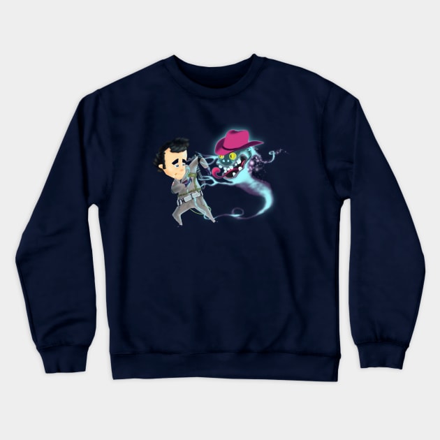 Afraid of no ghost Crewneck Sweatshirt by pencildog